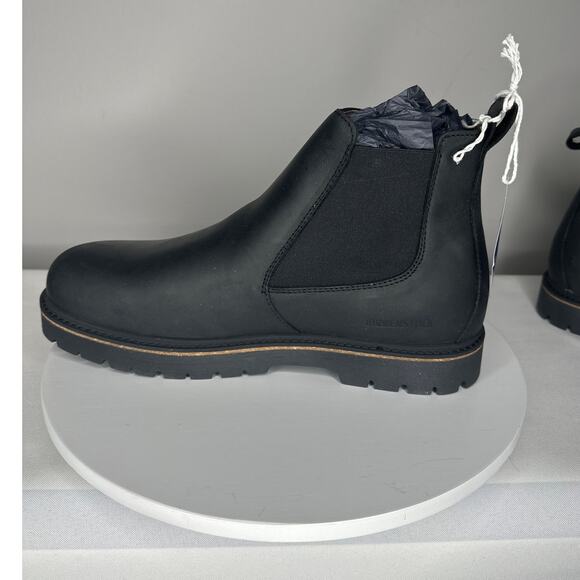 NEW Men’s Birkenstock Stalon II Black Leather Chelsea Boots US M11 Regular Fit - Picture 4 of 11